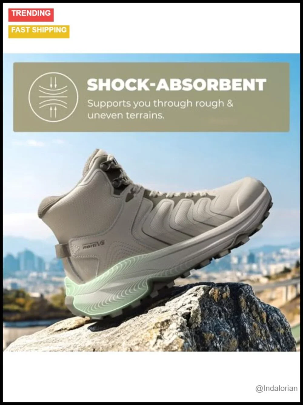 Women's Waterproof Hiking Boots with Arch Support Cushioned Insole
